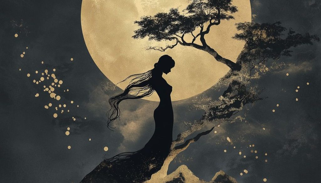 lelica111_A_beautiful_womans_silhouette_is_at_the_center_of_an__9bfd6a92-f76d-4979-a8f4-ac31c9f4dbdd